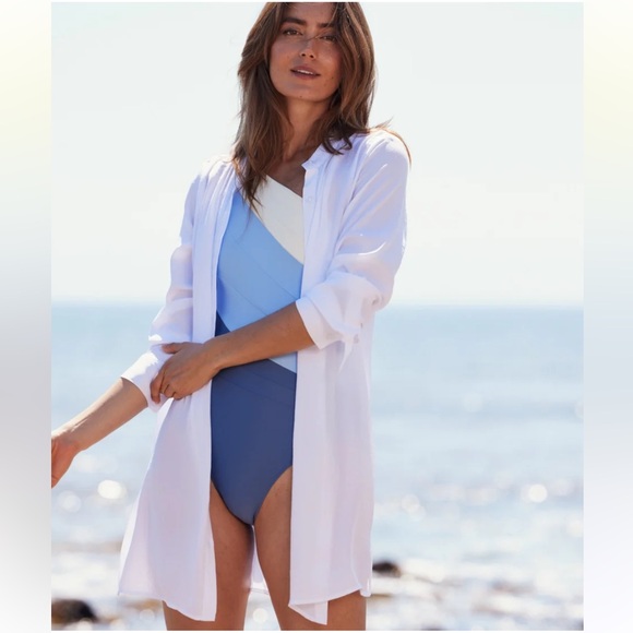 Summersalt Women's The Short Effortless Shirtdress Cover-Up medium - Picture 1 of 13
